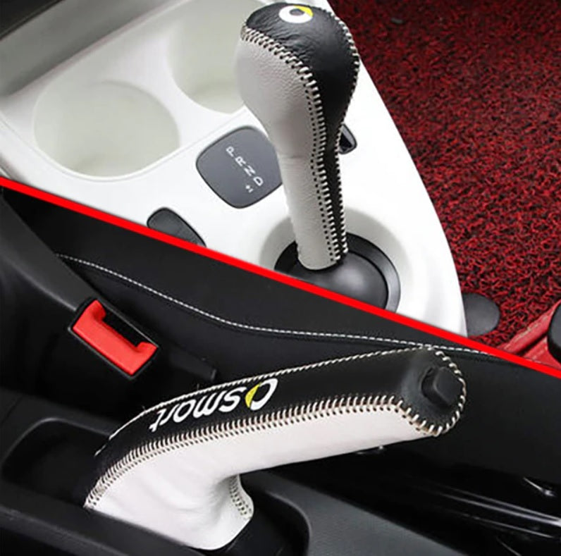 Smart fortwo forfour Schaltknauf &amp; Handbremse Lederimitat Abdeckung