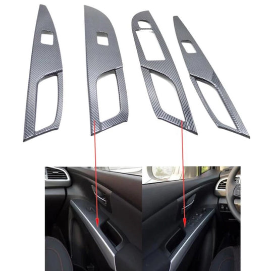 Suzuki SX4 S-Cross 2 Carbon Fenster Heber Schalter Taster Abdeckung Rahmen