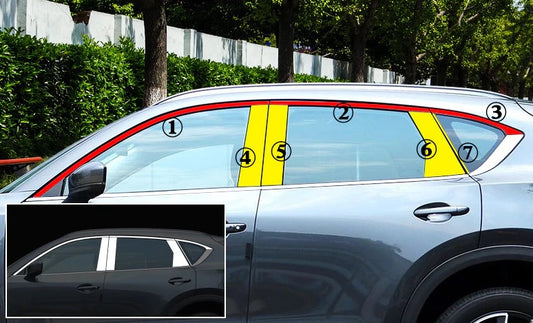Mazda CX5 KF Chrom Zierleiste Zierstab Chromleiste A B C Säule Abdeckung