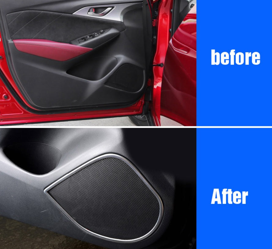 Mazda CX3 Chrom Tür Lautsprecher Musik Rahmen Abdeckung