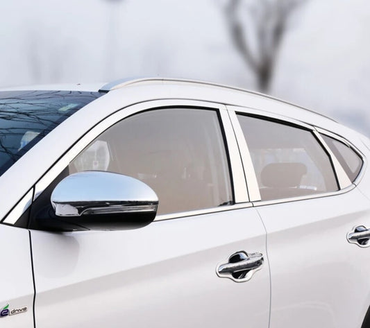 Hyundai Tucson 3 TL Chrom Türzierleisten Abdeckung B Säule Türsäule